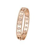 Perlée Clovers Van Cleef & Arpels (VCA),Bracelet, Medium Model - 18K Rose Gold and Diamonds