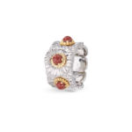 BLOSSOMS COLOR ETERNELLE Gold-Vermeil Silver Daisy Buccellati,Ring with Red Jasper - Image 4