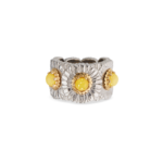 BLOSSOMS COLOR ETERNELLE Gold-Vermeil Silver Daisy Buccellati,Ring with Yellow Agate - Image 2