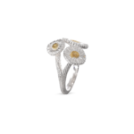 A BLOSSOMS DIAMONDS Gold-Vermeil Silver Daisy Buccellati,Ring with Fancy Diamonds - Image 3