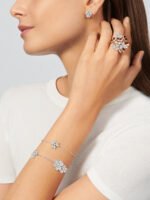 Frivole Van Cleef & Arpels (VCA),Bracelet, 5 Flowers - Rhodium-Plated 18K White Gold and Diamonds - Image 3