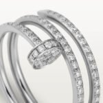 B Juste un Clou Double-Wrap Ring, Half-Pavé Diamonds, 18K White Gold - Image 4