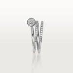 B Juste un Clou Double-Wrap Ring, Half-Pavé Diamonds, 18K White Gold - Image 7