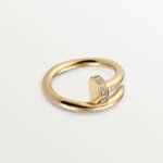 Juste un Clou Ring, classic model, set with diamonds, 18K yellow gold - Image 3