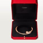 A Juste un Clou Bracelet, Classic Model, Set with Diamonds, 18K Rose Gold - Image 4
