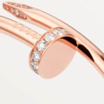 A Juste un Clou Bracelet, Classic Model, Set with Diamonds, 18K Rose Gold - Image 6
