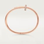 A Juste un Clou Bracelet, Classic Model, Set with Diamonds, 18K Rose Gold - Image 2