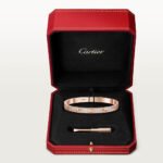 A LOVE Bracelet, classic model with full diamond, single-screw closure,rose gold - Image 3