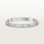 LOVE Bracelet, Classic Model, Pavé Diamonds, 18K White Gold - White Gold, Diamonds - Cartier