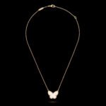 Lucky Alhambra Butterfly Pendant - 18K Yellow Gold and White Mother-of-Pearl - Image 3
