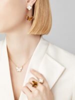 Lucky Alhambra Butterfly Pendant - 18K Yellow Gold and White Mother-of-Pearl - Image 4