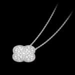 Magic Alhambra Pendant - Rhodium-Plated 18K White Gold and Diamonds