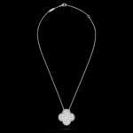 Magic Alhambra Pendant - Rhodium-Plated 18K White Gold and Diamonds - Image 4