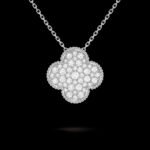Magic Alhambra Pendant - Rhodium-Plated 18K White Gold and Diamonds - Image 5