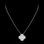 Magic Alhambra Pendant - Rhodium-Plated 18K White Gold and Diamonds - Image 6