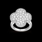 Magic Alhambra Ring - Rhodium-Plated 18K White Gold and Diamonds - Image 4