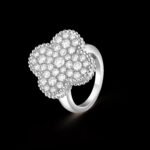 Magic Alhambra Ring - Rhodium-Plated 18K White Gold and Diamonds