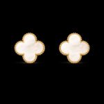 Magic Alhambra Earrings - 18K Yellow Gold and White Mother-of-Pearl