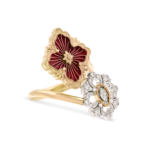 OPERA TULLE ENAMEL Yellow Gold, White Gold and Red ... Buccellati,Ring - Image 4