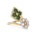 OPERA TULLE ENAMEL Yellow Gold, White Gold and Green ... Buccellati,Ring - Image 3