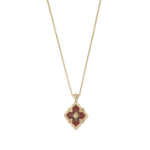 OPERA TULLE ENAMEL Yellow Gold and Red Enamel Buccellati,Pendant...