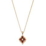OPERA TULLE ENAMEL Yellow Gold and Green Enamel Buccellati,Pendant...