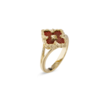 OPERA TULLE ENAMEL Yellow Gold and Red Enamel Buccellati,Ring...