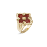 OPERA TULLE ENAMEL Yellow Gold and Red Enamel Buccellati,Ring...