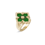 OPERA TULLE ENAMEL Yellow Gold and Green Enamel Buccellati,Ring...