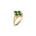 OPERA TULLE ENAMEL Yellow Gold and Green Enamel Buccellati,Ring...