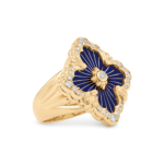 OPERA TULLE ENAMEL Yellow Gold Diamond and Blue ... Buccellati,Ring - Image 4