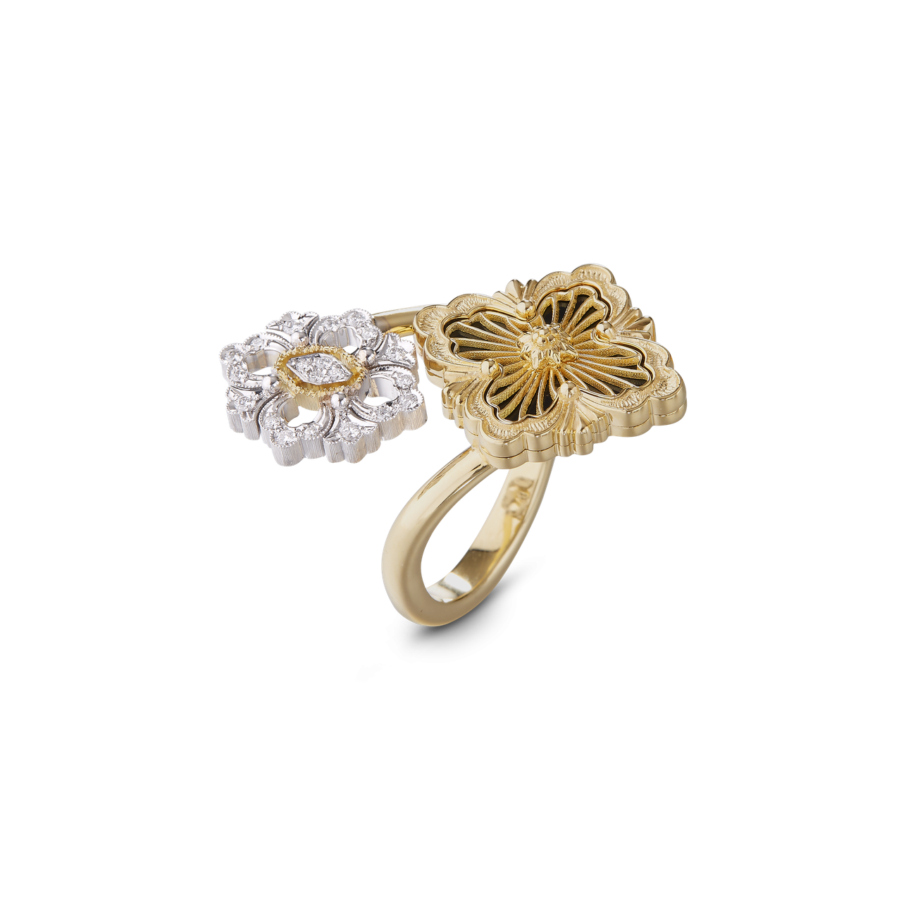 OPERA TULLE STONE 黄金镶缟玛瑙和钻石戒指-1 OPERA TULLE STONE Yellow Gold Onyx and Diamond Buccellati,Ring... - Image 1