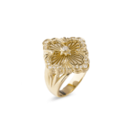 OPERA TULLE STONE Yellow Gold Diamond and Mother-of-Pearl ... Buccellati,Ring