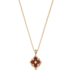 OPERA TULLE Yellow Gold Red Enamel Buccellati,Pendant