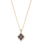 B OPERA TULLE Yellow Gold Blue Enamel Buccellati,Pendant