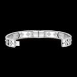 Perlée Clovers Van Cleef & Arpels (VCA),Bracelet, Medium Model - Rhodium-Plated 18K White Gold and Diamonds - Image 3