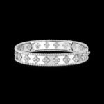 Perlée Clovers Van Cleef & Arpels (VCA),Bracelet, Medium Model - Rhodium-Plated 18K White Gold and Diamonds - Image 4