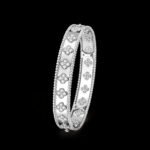 Perlée Clovers Van Cleef & Arpels (VCA),Bracelet, Medium Model - Rhodium-Plated 18K White Gold and Diamonds - Image 6