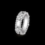 Perl??e Sweet Clovers Ring - Rhodium-Plated 18K White Gold and Diamonds