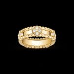 Perlée Sweet Clovers Ring - 18K Yellow Gold and Diamonds - Image 4