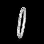 Perlée Sweet Clovers Van Cleef & Arpels (VCA),Bracelet, Medium Model - Rhodium-Plated 18K White Gold and Diamonds