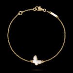 Sweet Butterflies Van Cleef & Arpels (VCA),Bracelet - 18K Yellow Gold and White Mother-of-Pearl