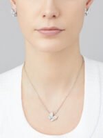 Two Butterfly Pendant - Rhodium-Plated 18K White Gold and Diamonds - Image 4