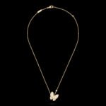 Two Butterfly Pendant - 18K Yellow Gold, Rhodium-Plated 18K White Gold and Diamonds - Image 5