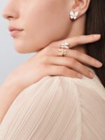 Two Butterfly Between-the-Finger Ring - 18K Rose Gold, White Mother-of-Pearl and Diamonds - Image 3