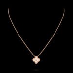 Vintage Alhambra Pendant - 18K Rose Gold and Diamonds - Image 5