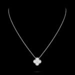 Vintage Alhambra Pendant - Rhodium-Plated 18K White Gold and Diamonds - Image 2