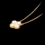 Vintage Alhambra Pendant - 18K Yellow Gold and White Mother-of-Pearl - Image 5