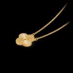 Vintage Alhambra Pendant - Guilloch 18K Yellow Gold - Image 5