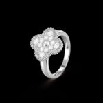 Vintage Alhambra Ring - Rhodium-Plated 18K White Gold and Diamonds - Image 3